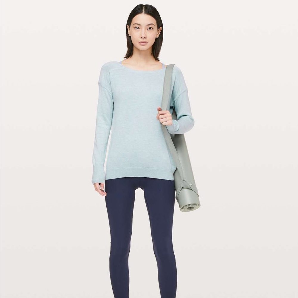 NWT Lululemon Athletica Full Extension Sweater in Heathered Starlight Size 10